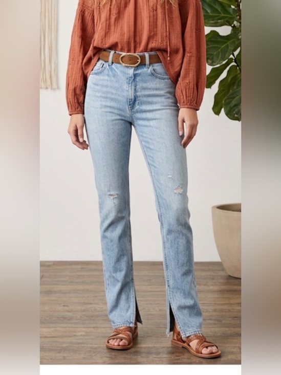 pistola Denim - Pistola Colleen High Rise Slim Boot Jeans NWT Light Wash Distressed Sz 34